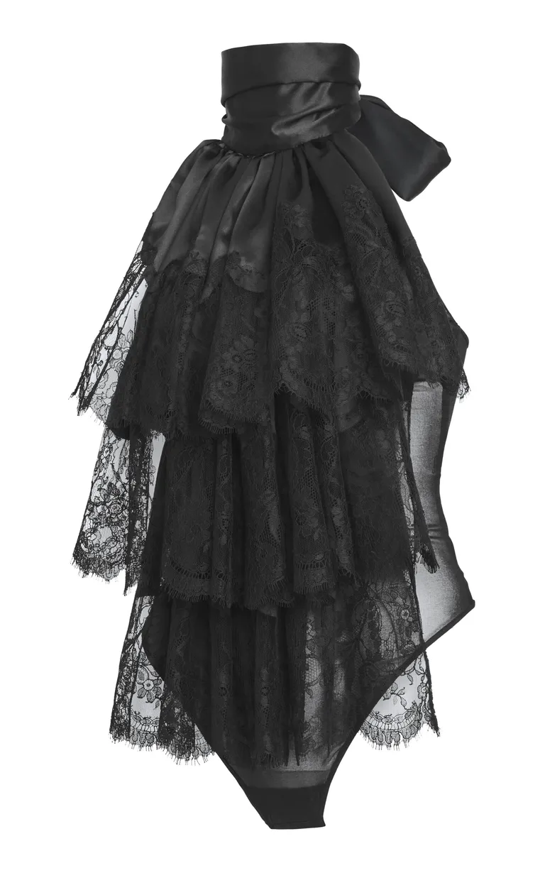 Romantic Fashion Is Reigning Supreme This Fall 15 Farussi Ruffled Lace Bodysuit