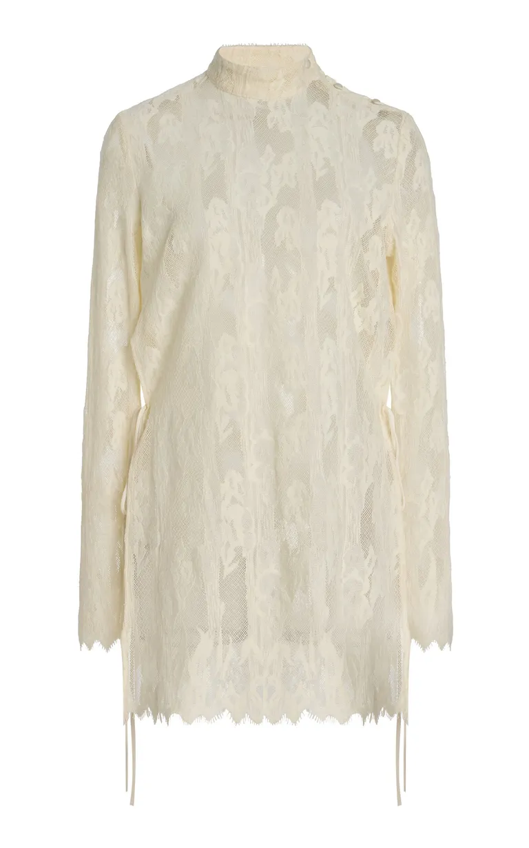 Romantic Fashion Is Reigning Supreme This Fall 16 Isabella Wool-Cotton Lace Tunic Top