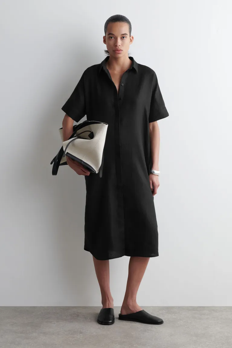 The Timeless Anti-Trend Summer Dress French & Italian Women Adore 3 Linen Maxi Shirt Dress