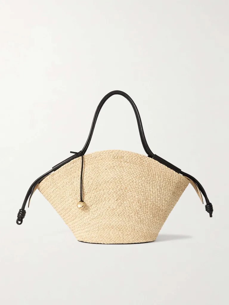 Top Designer Beach Bags of 2025: Must-Have Luxury Totes for France, Spain & Greece 3 Paseo Large Leather-Trimmed Raffia Tote