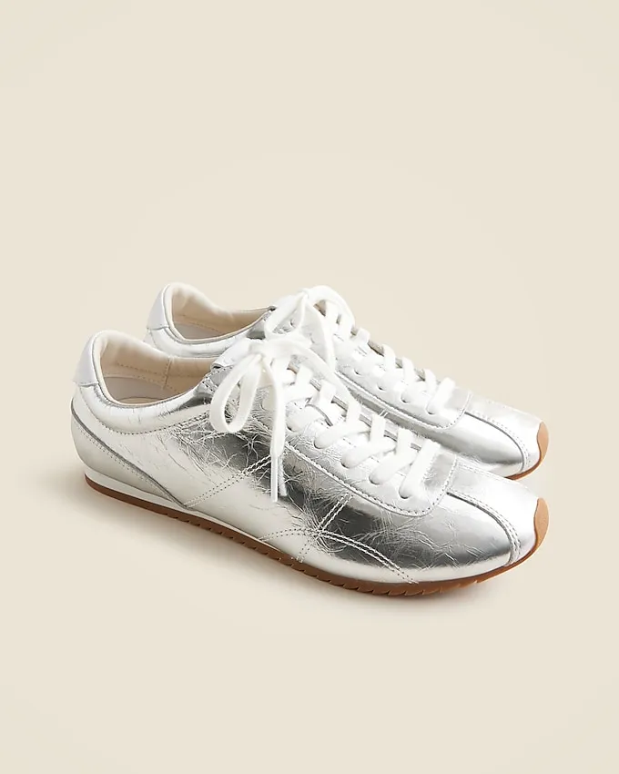 Best Affordable Women's Fashion Sneakers 2025: Retro Styles Under $100 That Look Designer 6 Rec Sneakers in Crinkle Metallic Leather