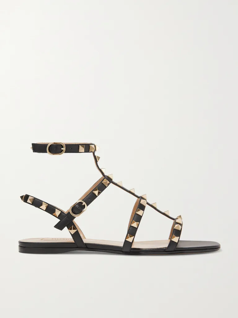 2025's Top Sandal Trends: Luxury Strappy Sandals and Chunky Platforms Outshine Basic Flip-Flops 6 Rockstud Leather Sandals