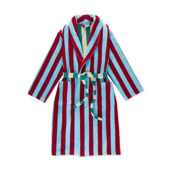 Ultimate Cozy Gift Ideas for Homebodies & Self Care Lovers 2 Striped Bathrobe in Blue and Red