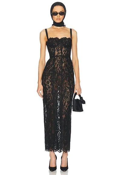 Romantic Fashion Is Reigning Supreme This Fall 20 The Lace Column Dress
