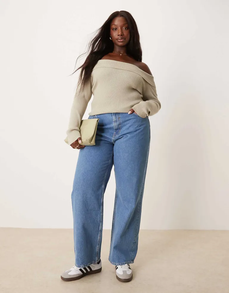 The Best Plus-Size Jeans for Every Body Type—10 Stylish Picks You'll Lov 11 Wide Leg Dad Jeans in Clean Blue